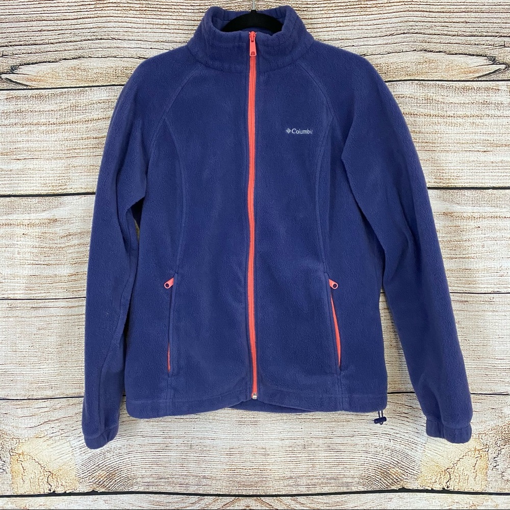 Columbia Purple and Coral Fleece Jacket